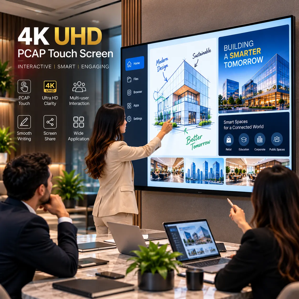 32” UHD PCAP Touch Screen | SE32HQ