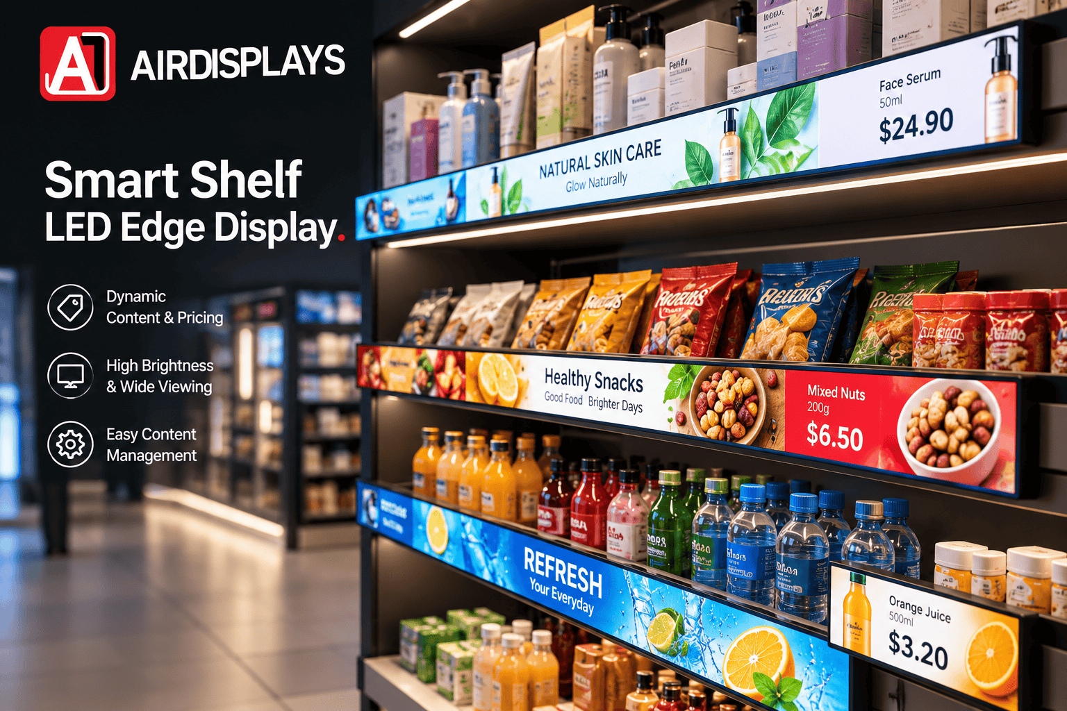 Smart Shelf LED Edge Display