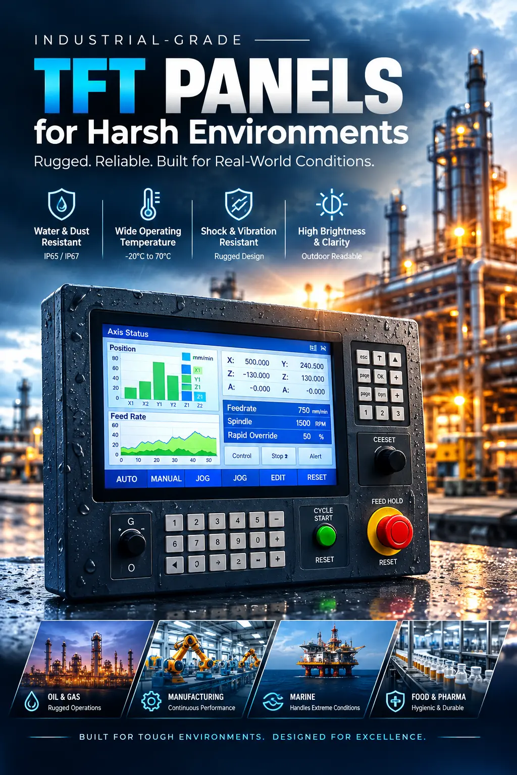 Industrial-Grade TFT Panels for Harsh Environment