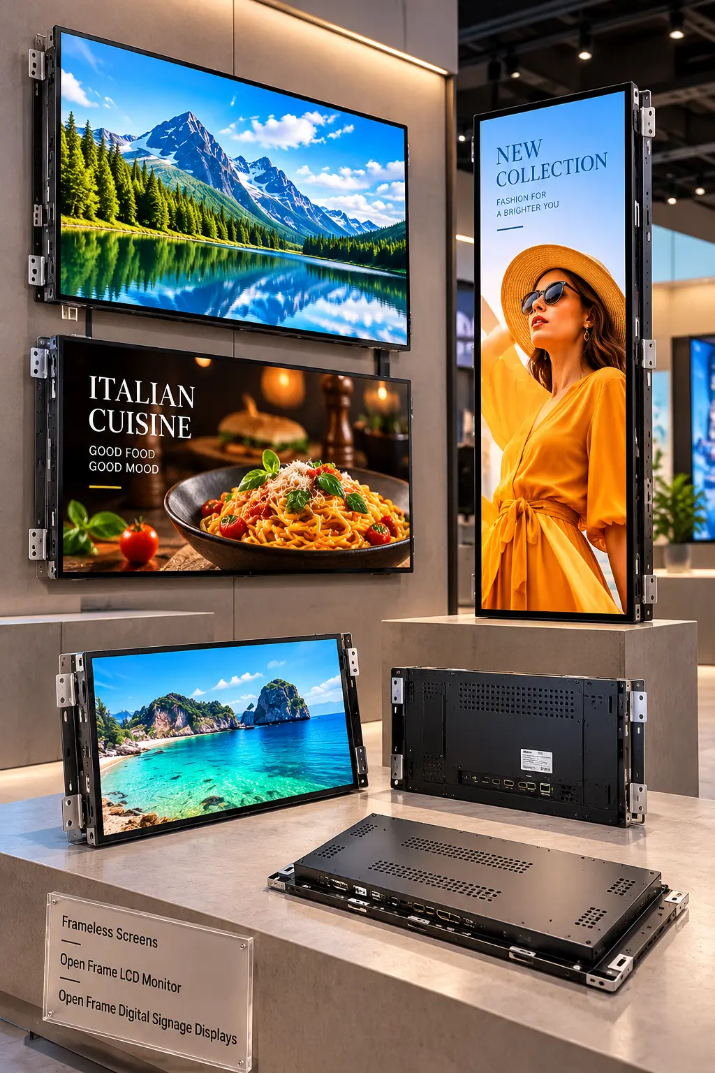 Frameless Screens, Open Frame LCD Monitor, Open Frame Digital Signage Displays