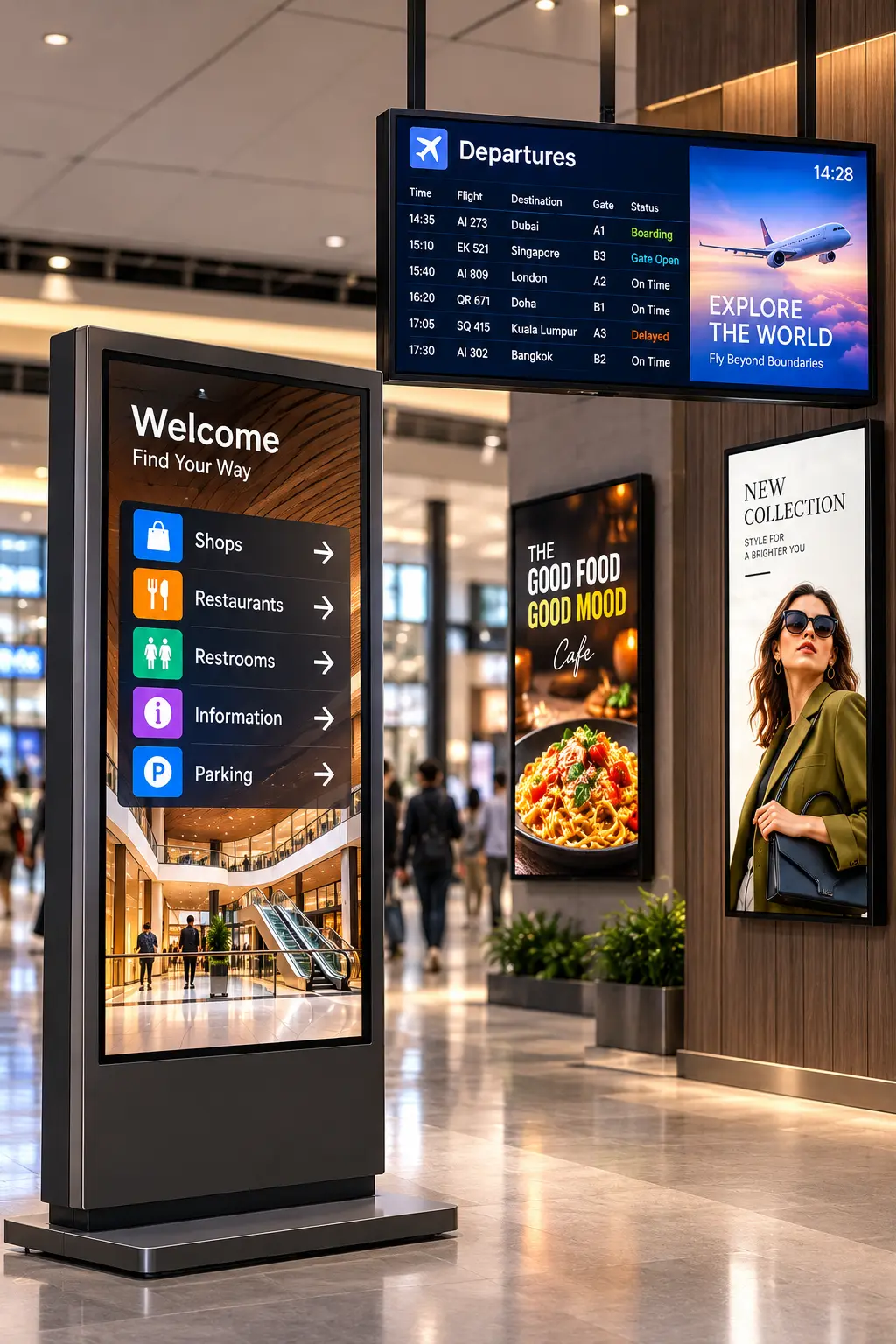 Public Information Display (PID), Indoor FHD/UHD Digital Signage Displays