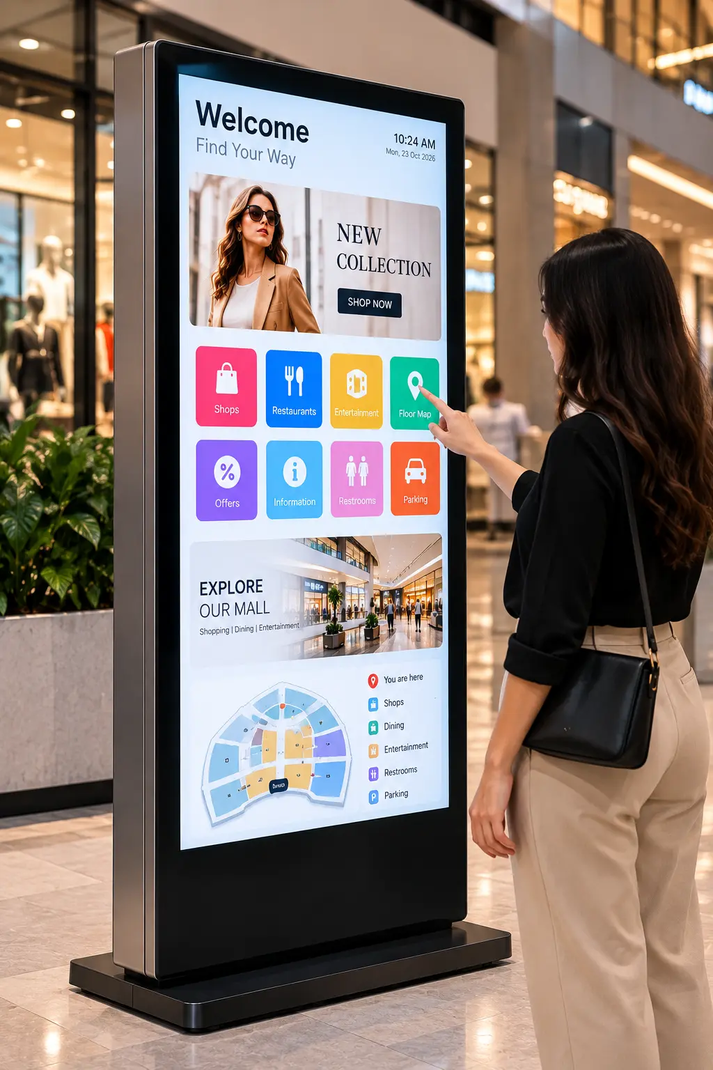 FHD Touch Screen Digital Signage